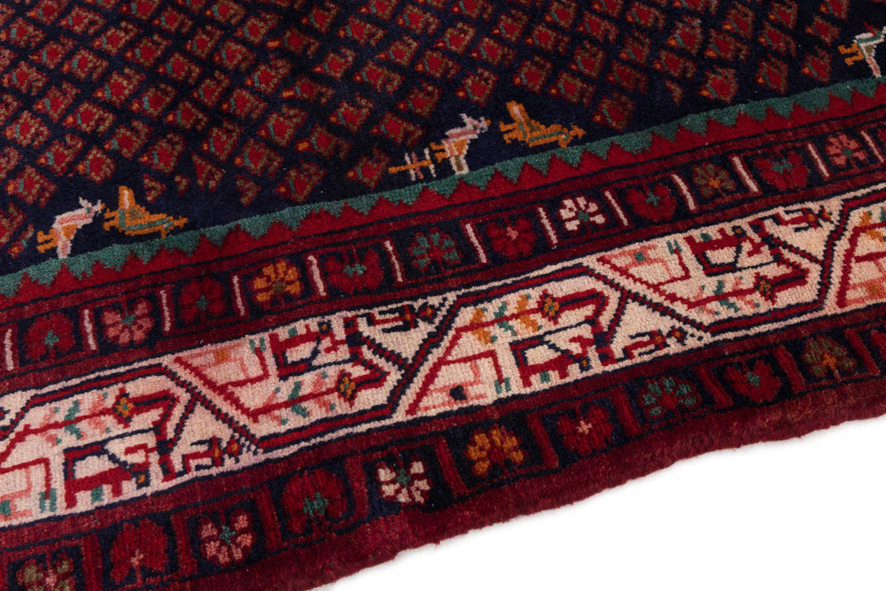 Perserteppich - Nomadic - 215 x 138 cm - dunkelrot