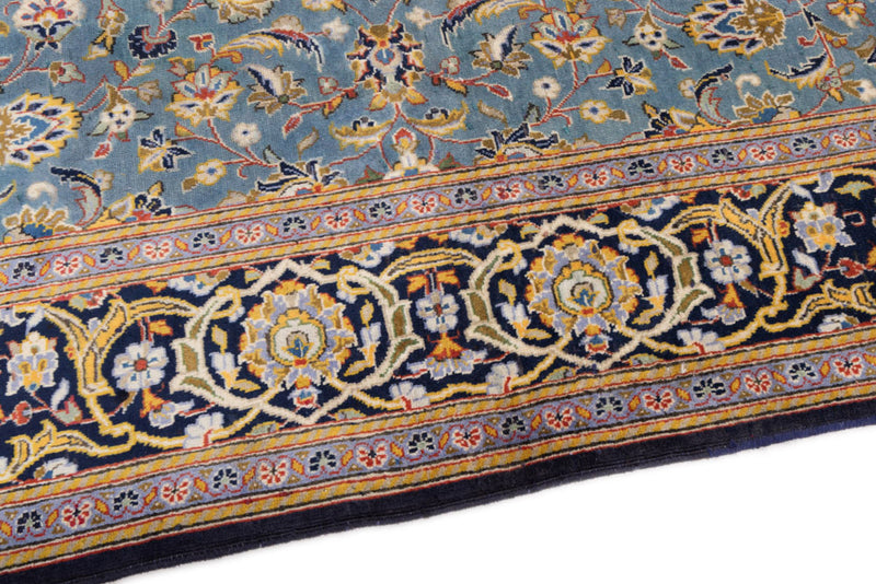 Perserteppich - Keshan - 205 x 135 cm - hellblau