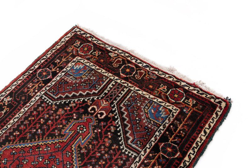 Perserteppich - Nomadic - 130 x 87 cm - dunkelrot