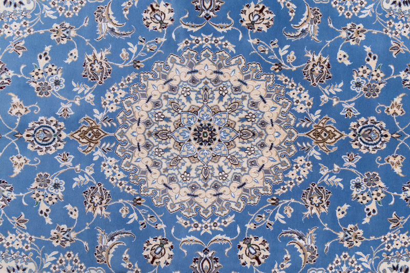 Perserteppich - Nain - 249 x 157 cm - hellblau