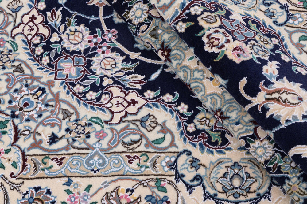 Perserteppich - Nain - 254 x 154 cm - dunkelblau