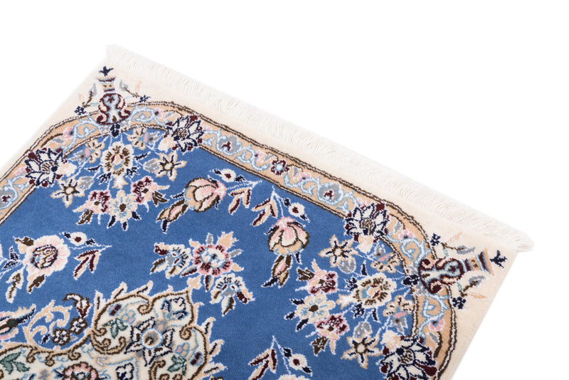 Perserteppich - Nain - 90 x 60 cm - blau