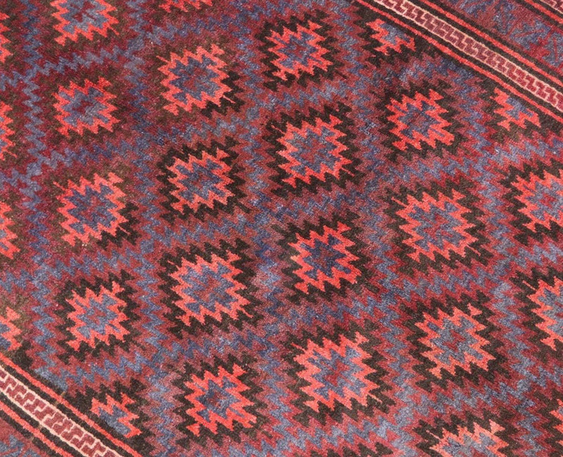 Dywan beludżycki - 180 x 121 cm - ciemna czerwień