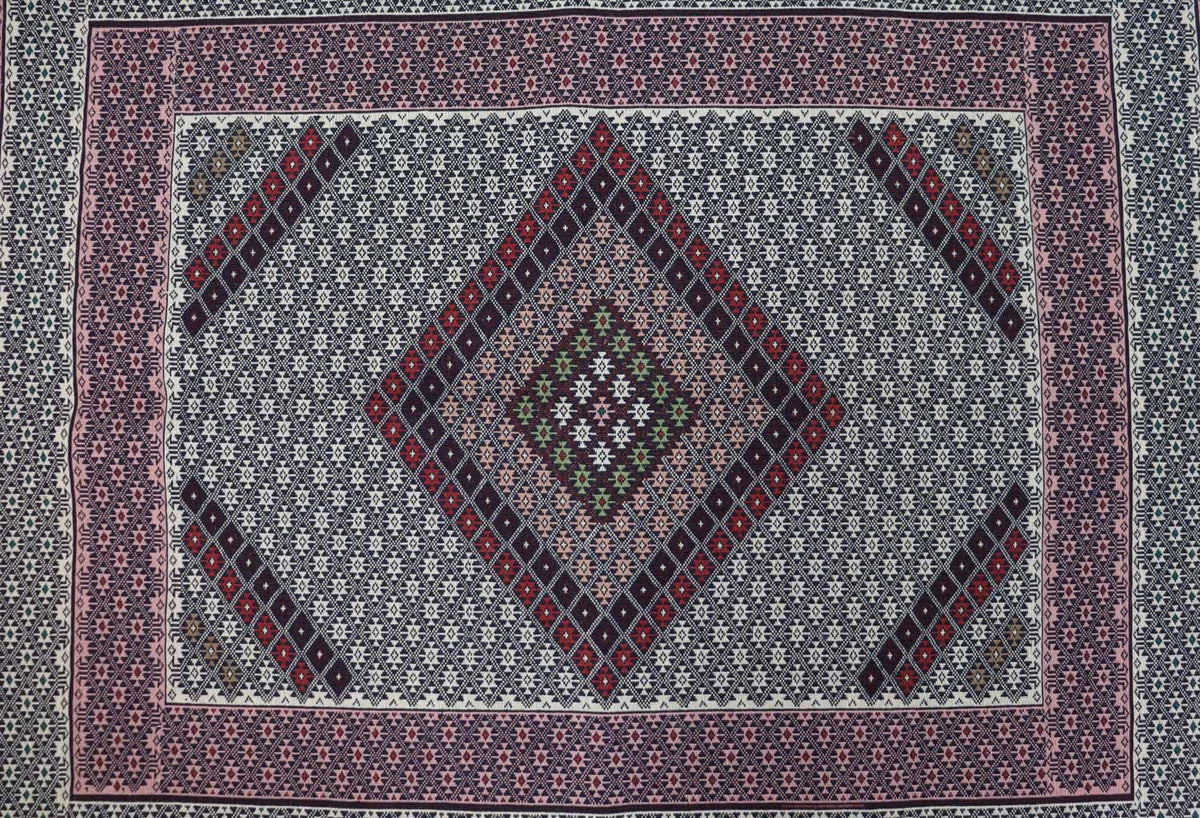 Dywan Kelim - Orientalny - 205 x 129 cm - niebieski