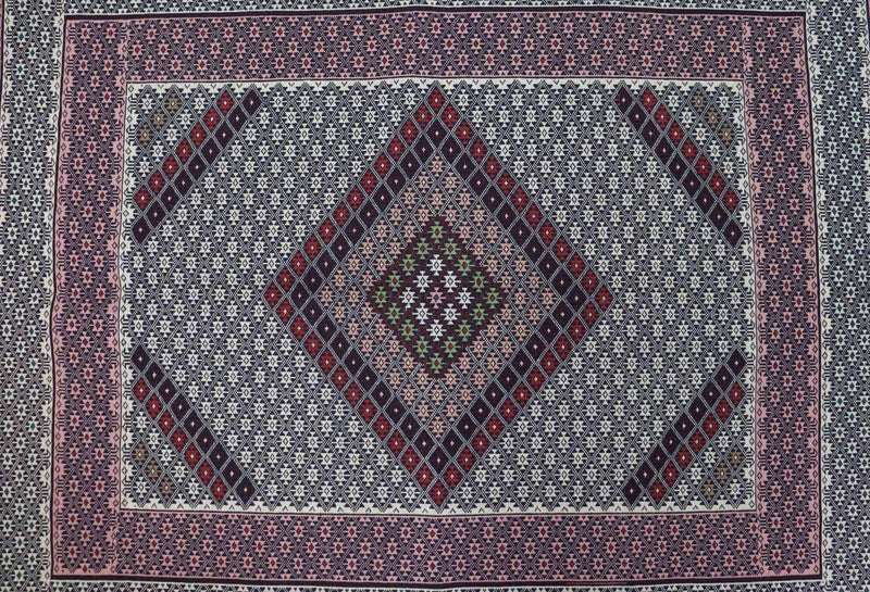 Dywan Kelim - Orientalny - 205 x 129 cm - niebieski