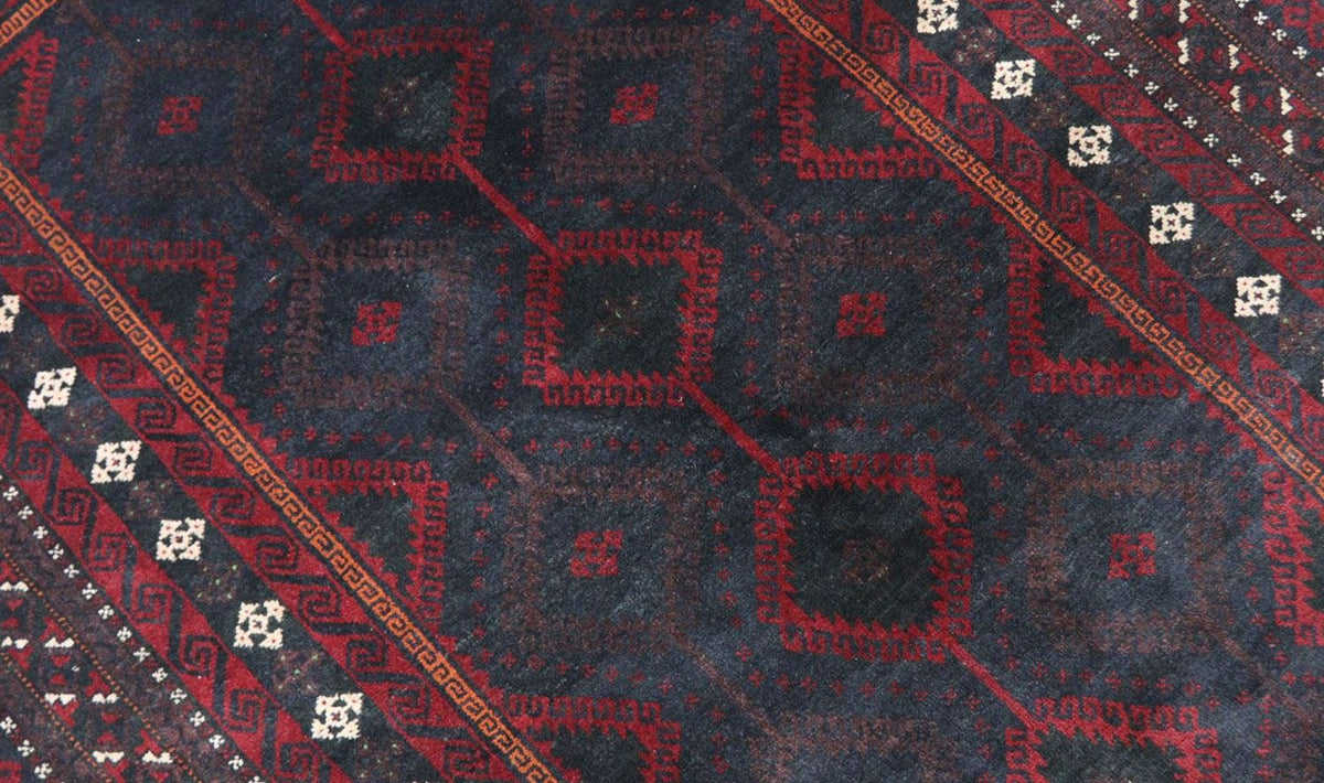 Dywan beludżycki - 191 x 115 cm - ciemna czerwień