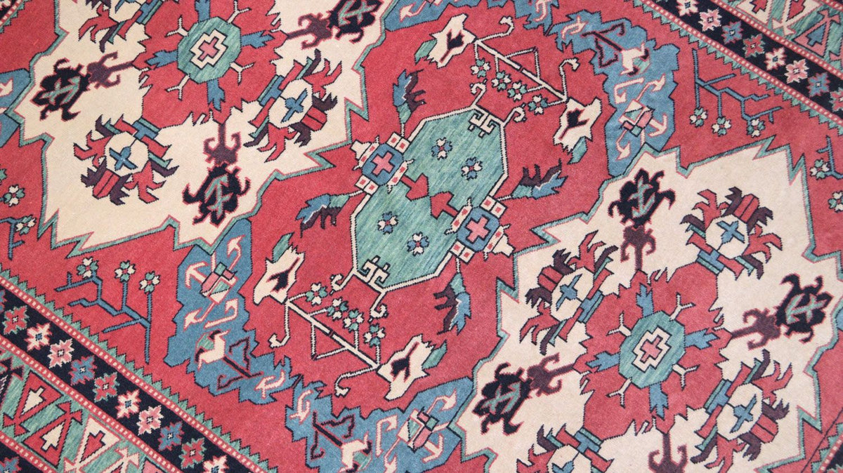 Dywan afgański - 170 x 138 cm - czerwony