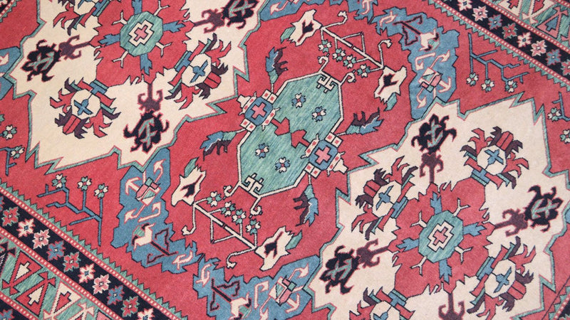 Dywan afgański - 170 x 138 cm - czerwony