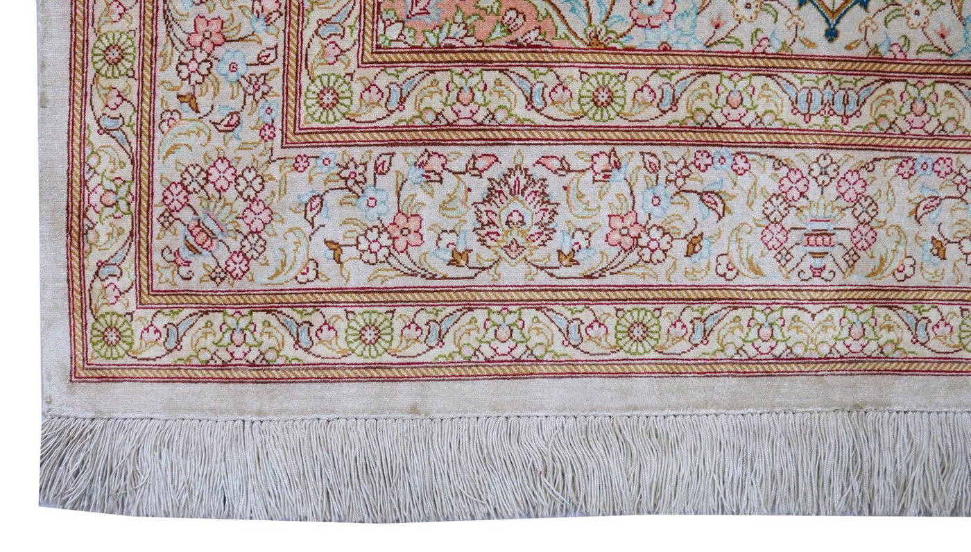 Qom jedwab Dywan 150x100cm - Dywan perski