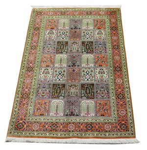 Jedwabny dywan - Ghom Silk - Premium - 157 x 100 cm - rdza