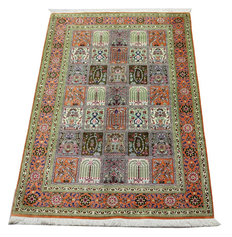 Jedwabny dywan - Ghom Silk - Premium - 157 x 100 cm - rdza