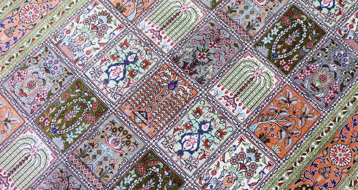 Jedwabny dywan - Ghom Silk - Premium - 157 x 100 cm - rdza