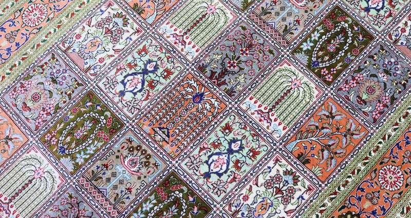 Jedwabny dywan - Ghom Silk - Premium - 157 x 100 cm - rdza