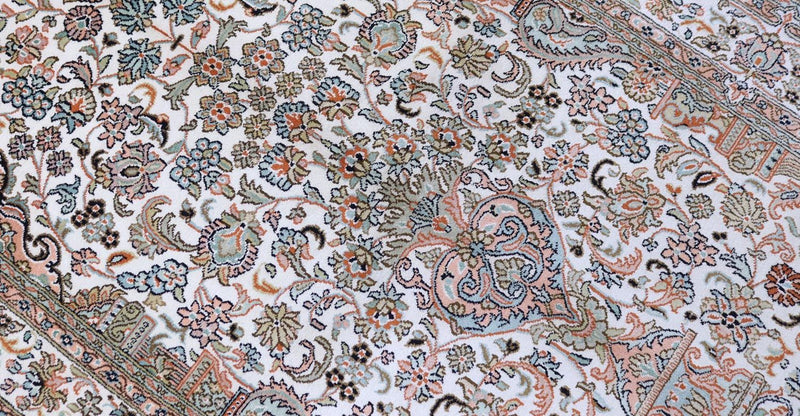 Jedwabny dywan - Kashmir Silk - 158 x 96 cm - beżowy