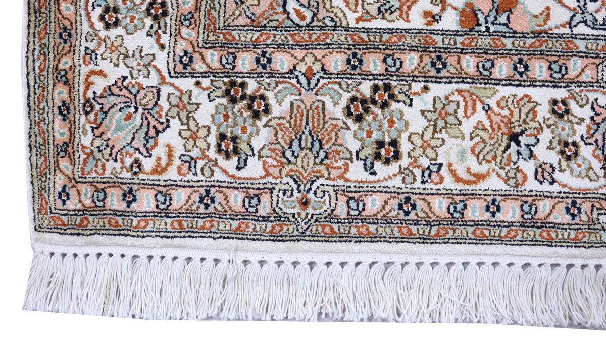 Jedwabny dywan - Kashmir Silk - 158 x 96 cm - beżowy