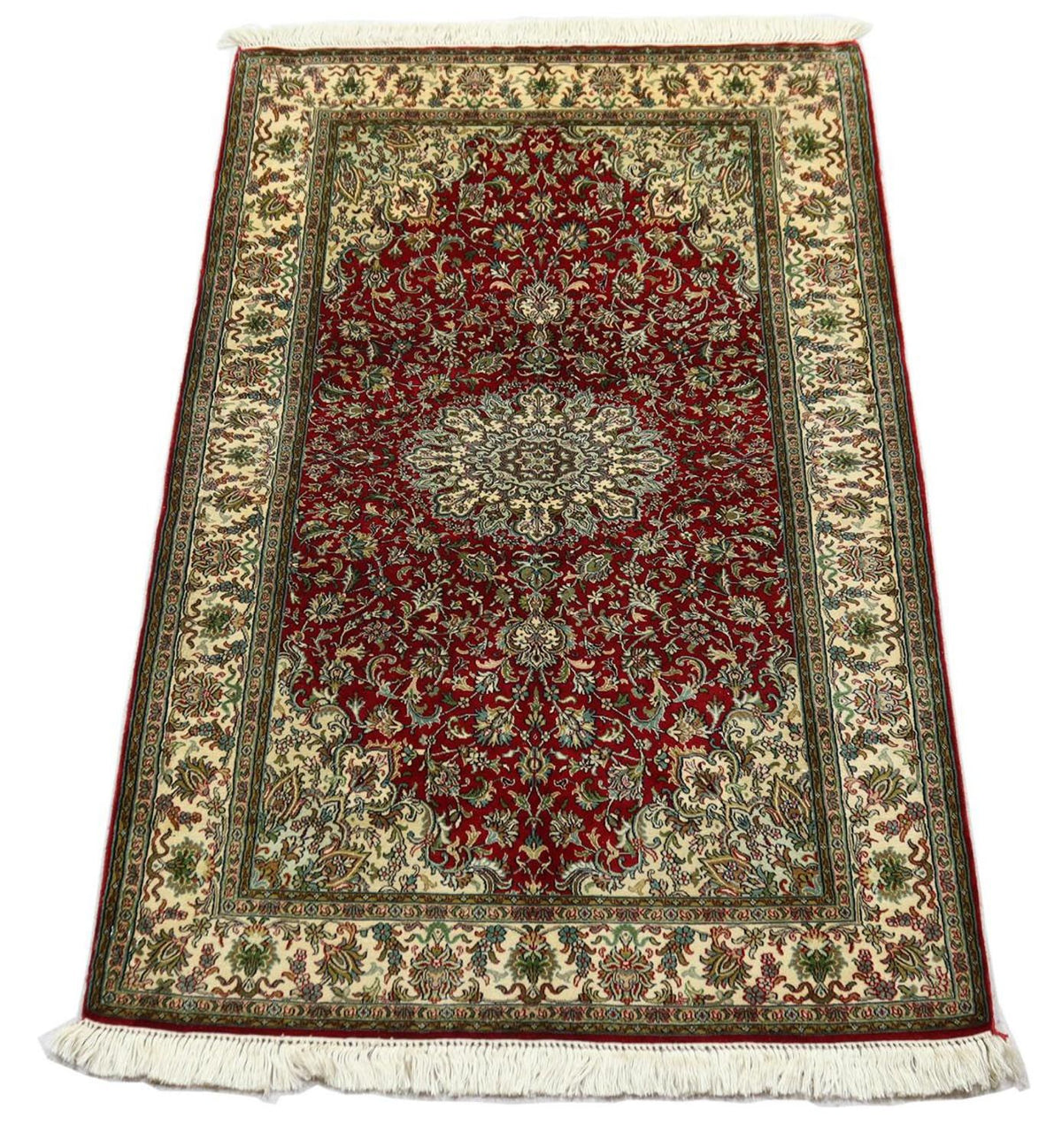 Jedwabny dywan - Kashmir Silk - 149 x 90 cm - ciemna czerwień