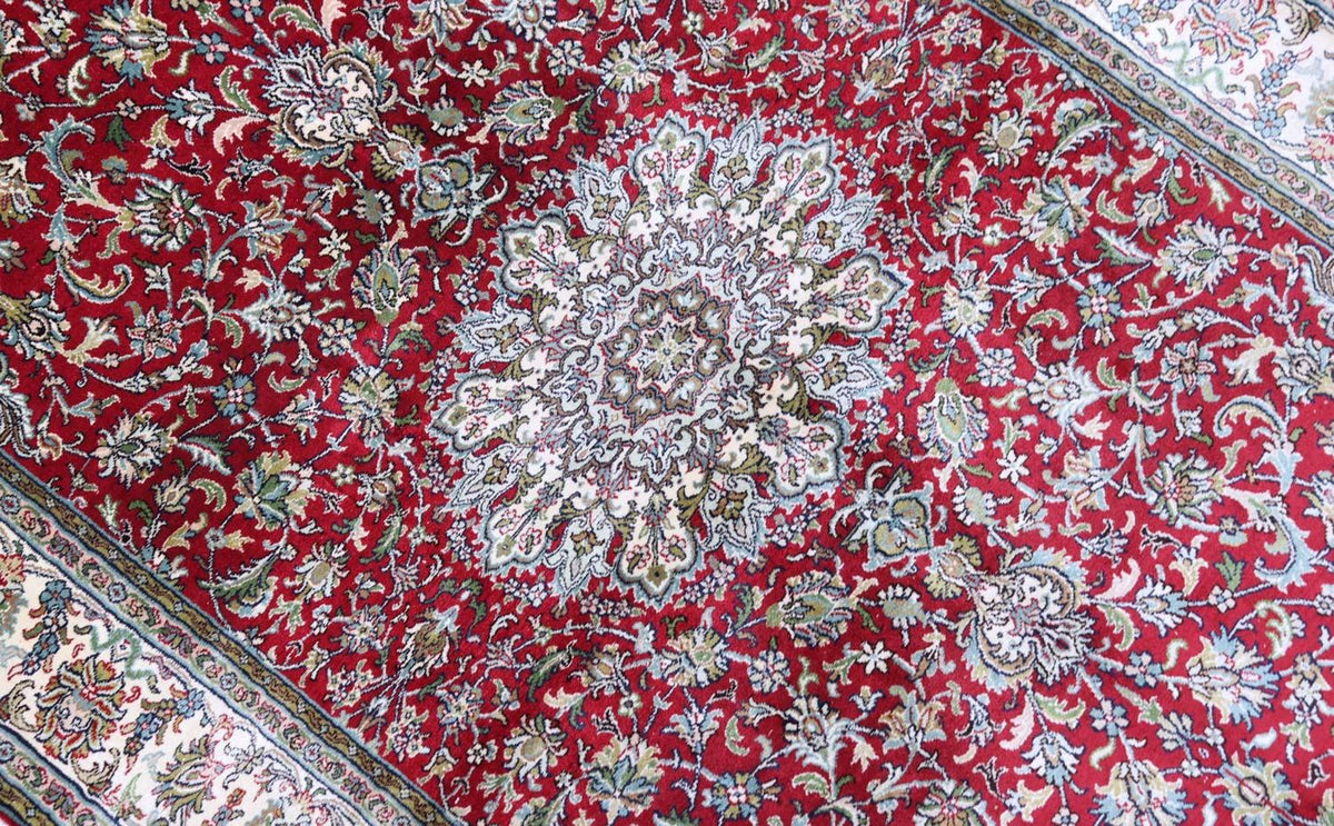 Jedwabny dywan - Kashmir Silk - 149 x 90 cm - ciemna czerwień
