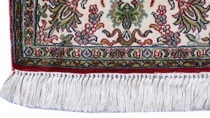 Jedwabny dywan - Kashmir Silk - 149 x 90 cm - ciemna czerwień