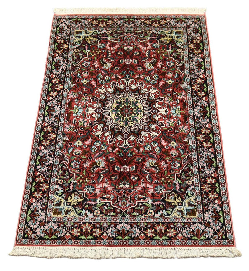 Jedwabny dywan - Kashmir Silk - 152 x 91 cm - ciemna czerwień