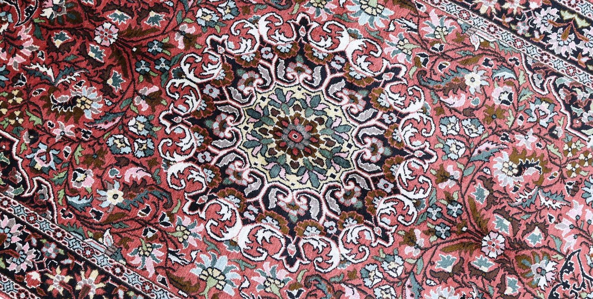 Jedwabny dywan - Kashmir Silk - 152 x 91 cm - ciemna czerwień