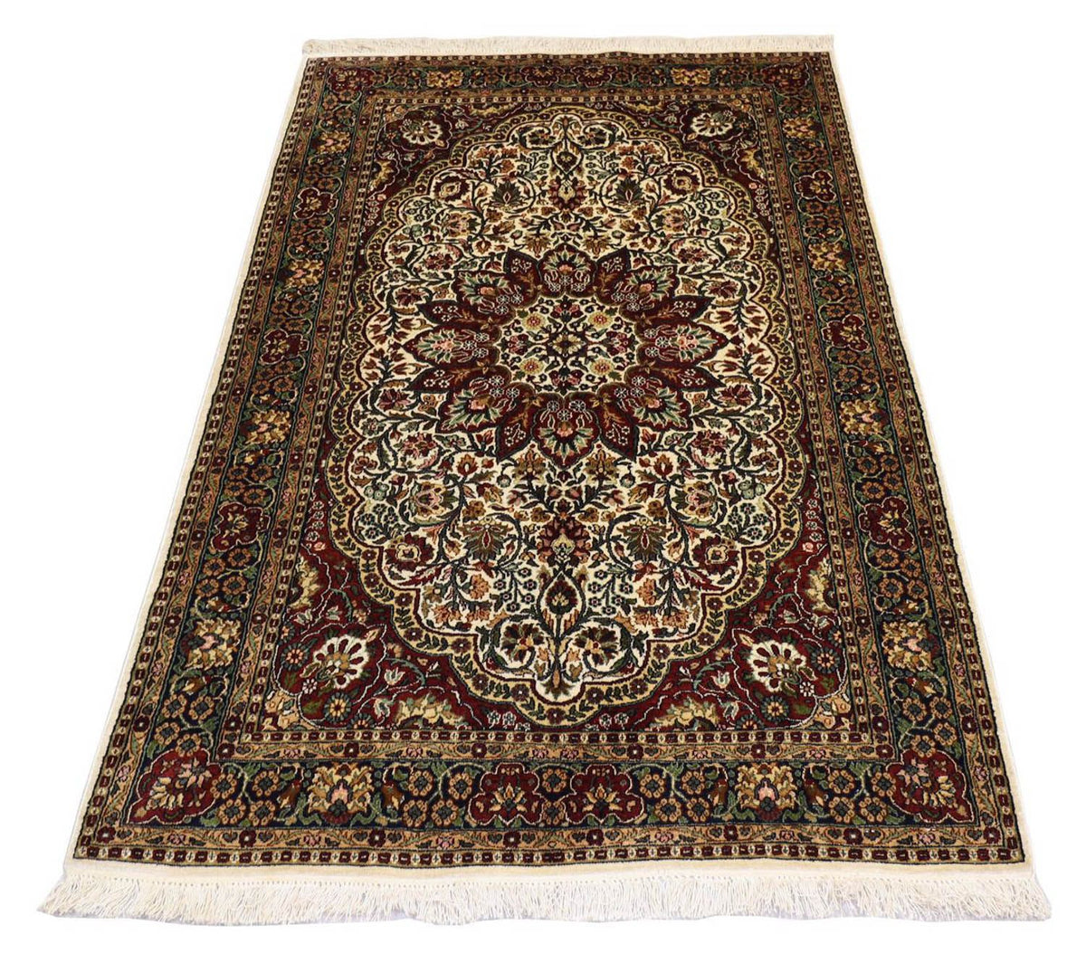 Jedwabny dywan - Kashmir Silk - 170 x 109 cm - czerwony