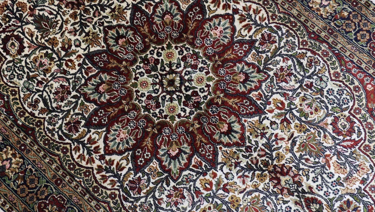 Jedwabny dywan - Kashmir Silk - 170 x 109 cm - czerwony