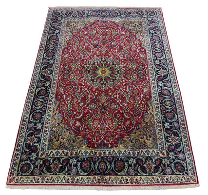Dywan perski - Isfahan - Premium - 170 x 110 cm - ciemna czerwień