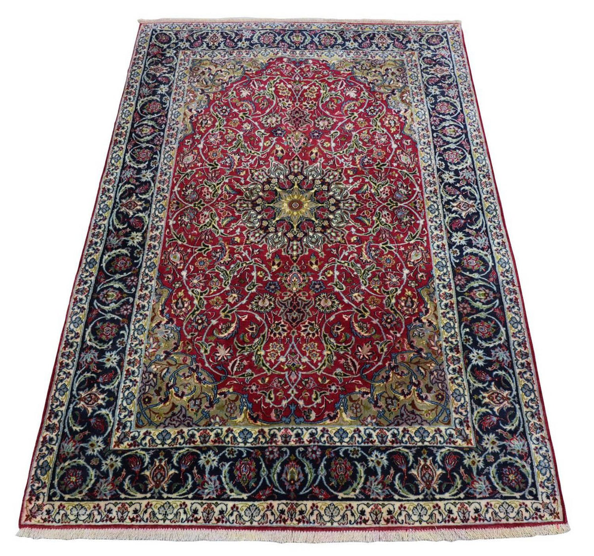 Dywan perski - Isfahan - Premium - 170 x 110 cm - ciemna czerwień