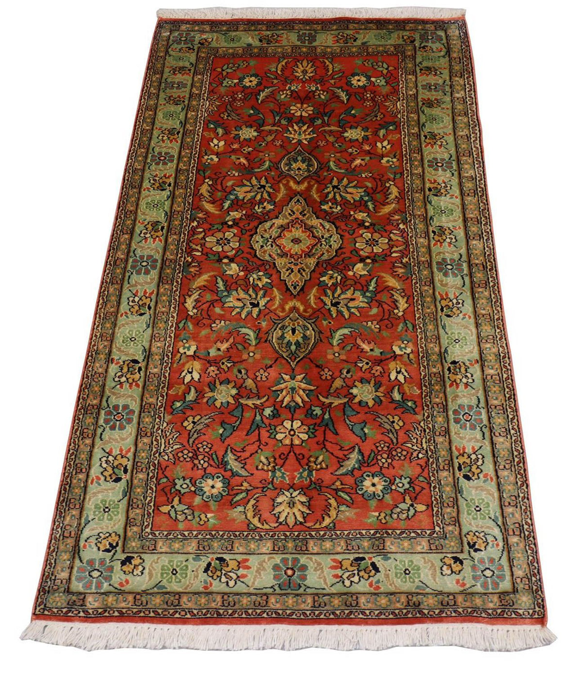 Jedwabny dywan - Kashmir Silk - 153 x 80 cm - czerwony
