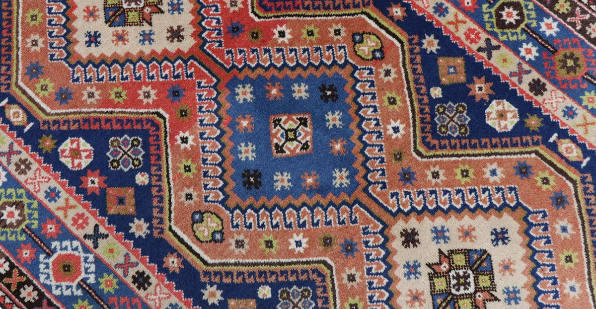 Perski dywan - Nomadyczny - 162 x 108 cm - ciemnoniebieski