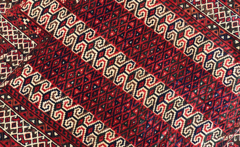 Dywan beludżycki - 116 x 95 cm - ciemna czerwień