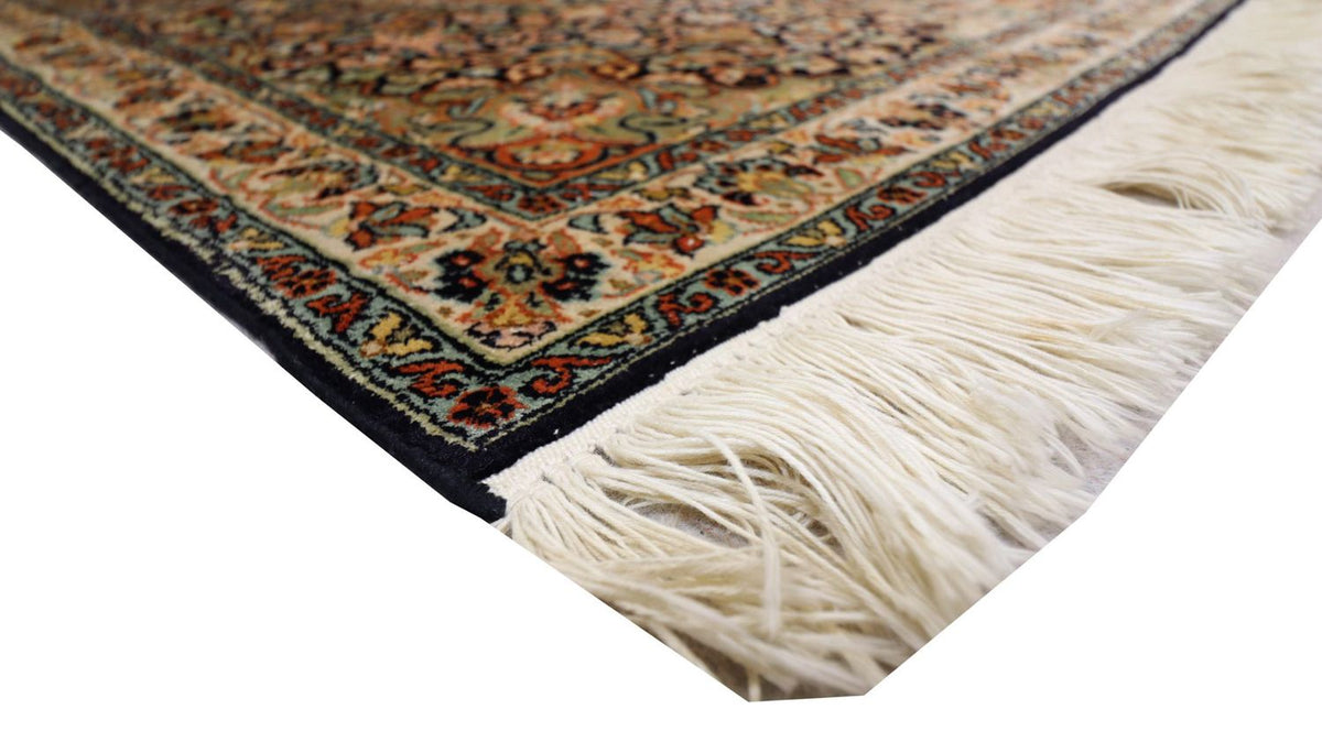 Jedwabny dywan - Kashmir Silk - 124 x 77 cm - ciemnoniebieski