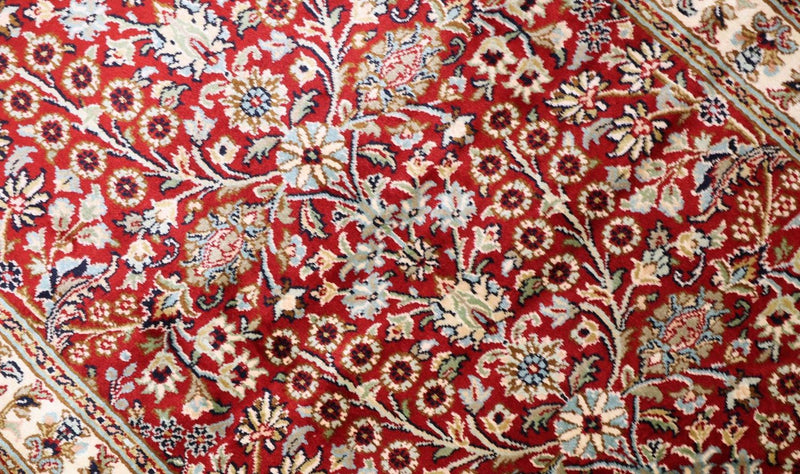 Jedwabny dywan - Kashmir Silk - 124 x 77 cm - czerwony