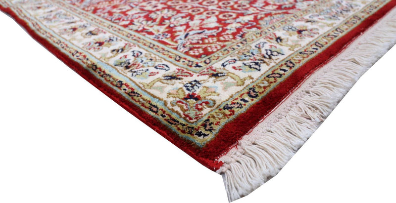 Jedwabny dywan - Kashmir Silk - 124 x 77 cm - czerwony
