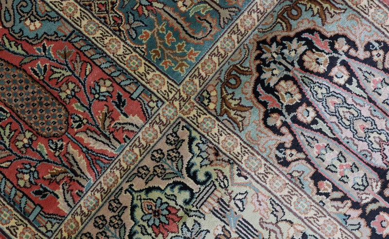 Jedwabny dywan - Kashmir Silk - 88 x 63 cm - wielokolorowy