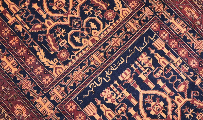 Dywan afgański - 150 x 100 cm - czarny