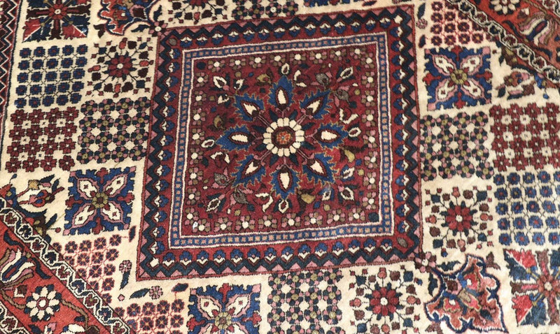 Perski dywan - Nomadyczny - 204 x 142 cm - ciemna czerwień