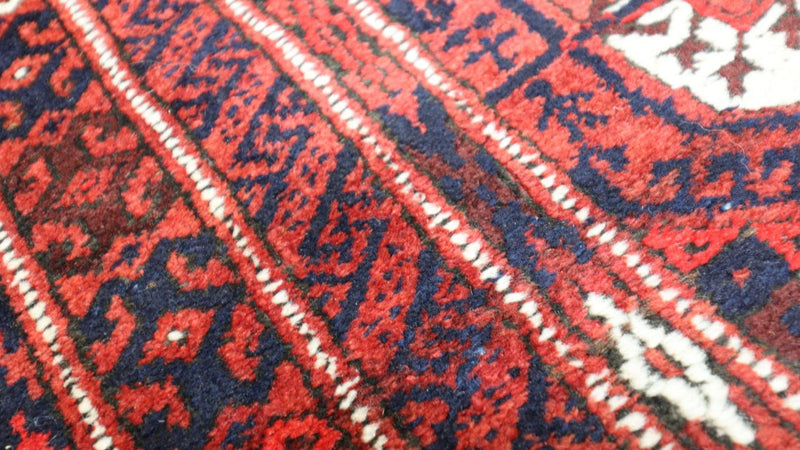 Biegacz Dywan afgański - 229 x 123 cm - ciemna czerwień