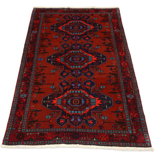 Dywan orientalny - 207 x 121 cm - ciemna czerwień