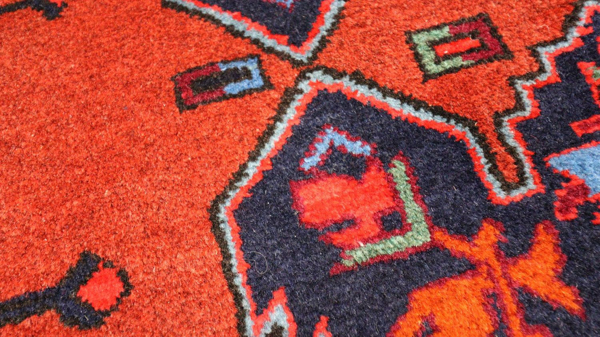 Dywan orientalny - 207 x 121 cm - ciemna czerwień