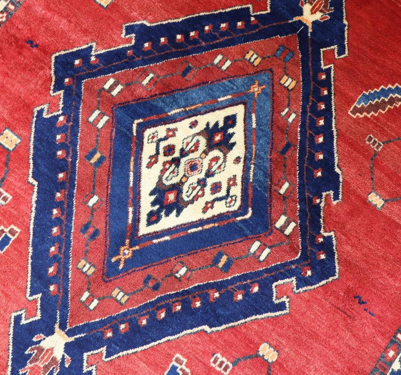 Perski dywan - Nomadyczny - 212 x 154 cm - czerwony