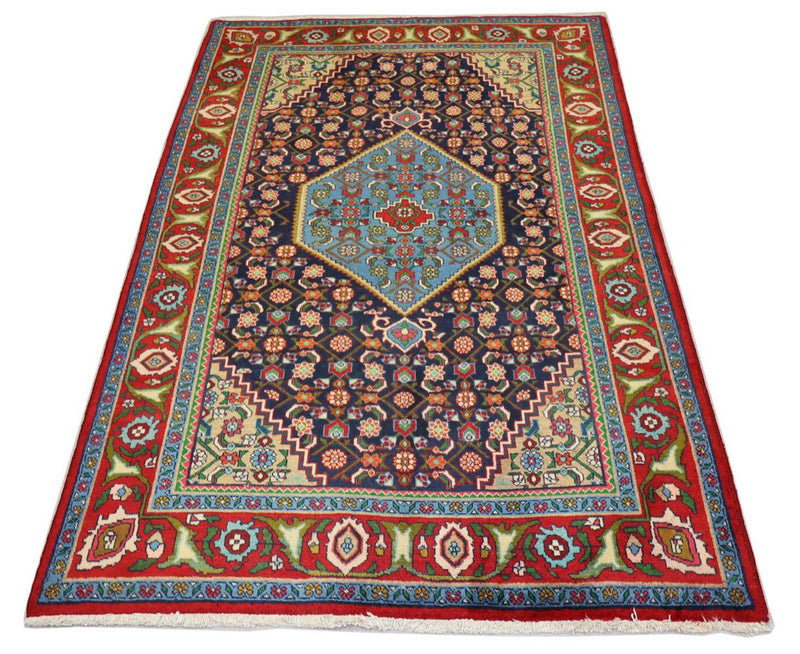 Perski dywan - Nomadyczny - 203 x 137 cm - ciemnoniebieski