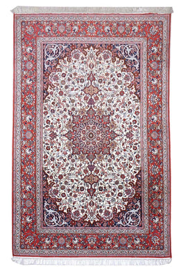 Dywan perski - Isfahan - Premium - 303 x 202 cm - beżowy