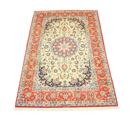 Dywan perski - Isfahan - Premium - 243 x 153 cm - beżowy
