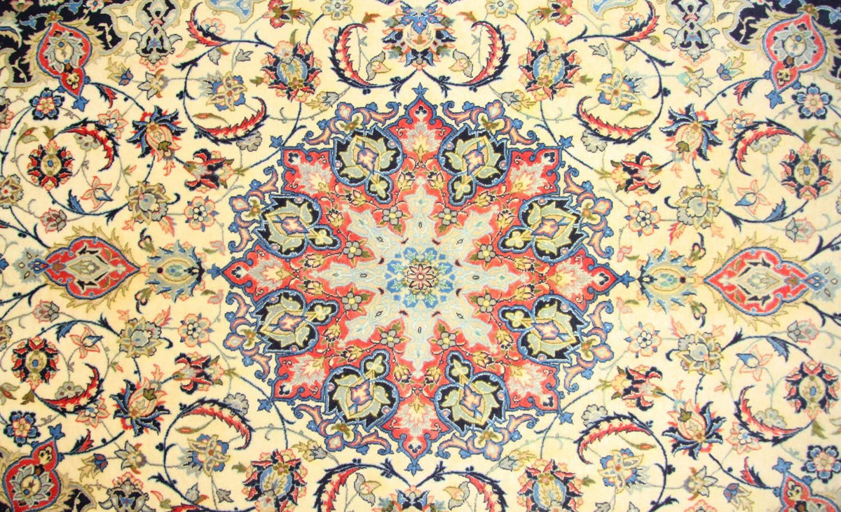 Dywan perski - Isfahan - Premium - 243 x 153 cm - beżowy