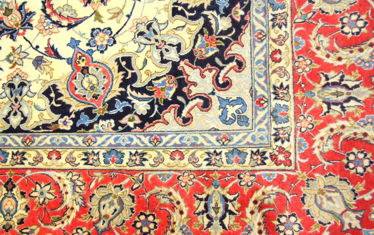 Dywan perski - Isfahan - Premium - 243 x 153 cm - beżowy