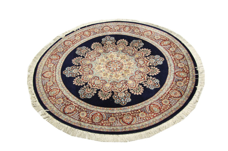 Dywan z Chin okrągły  - 184 x 184 cm - niebieski