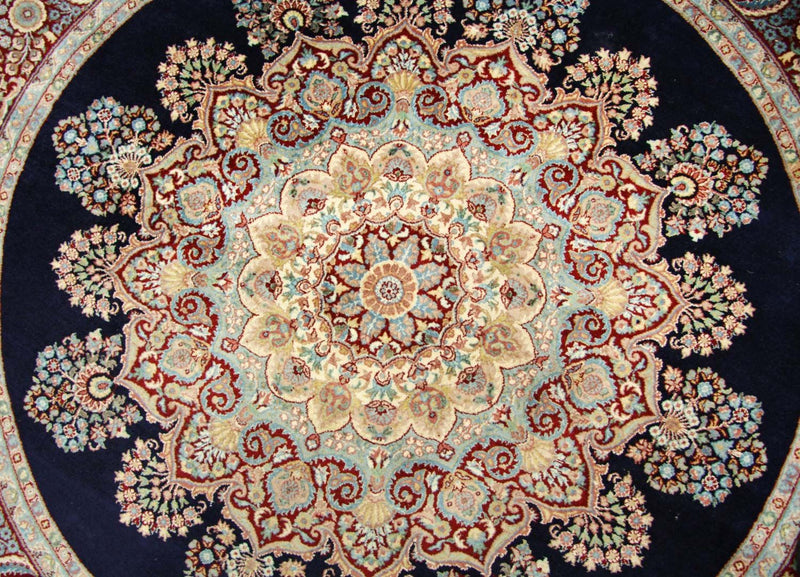 Dywan z Chin okrągły  - 184 x 184 cm - niebieski