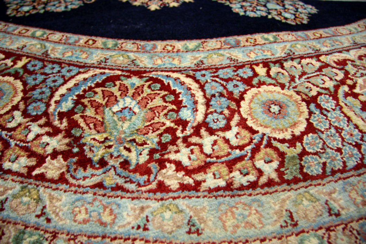 Dywan z Chin okrągły  - 184 x 184 cm - niebieski