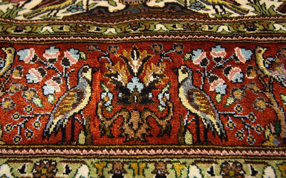 Jedwabny dywan - Hereke Silk - Premium - 128 x 80 cm - beżowy